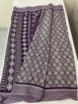 Semi modal silk saree with mirror work - MMB501 Purple