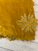 Crush Organza saree MSK5463- DeepMustard