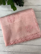 Tissue Organza saree with embroidery - MSH5509 Pastel PeachPink