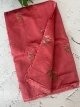 Art silk saree with embroidery SVPSMC • Peach