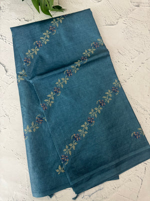 Pure desi tussar silk saree with embroidery- MTSS659