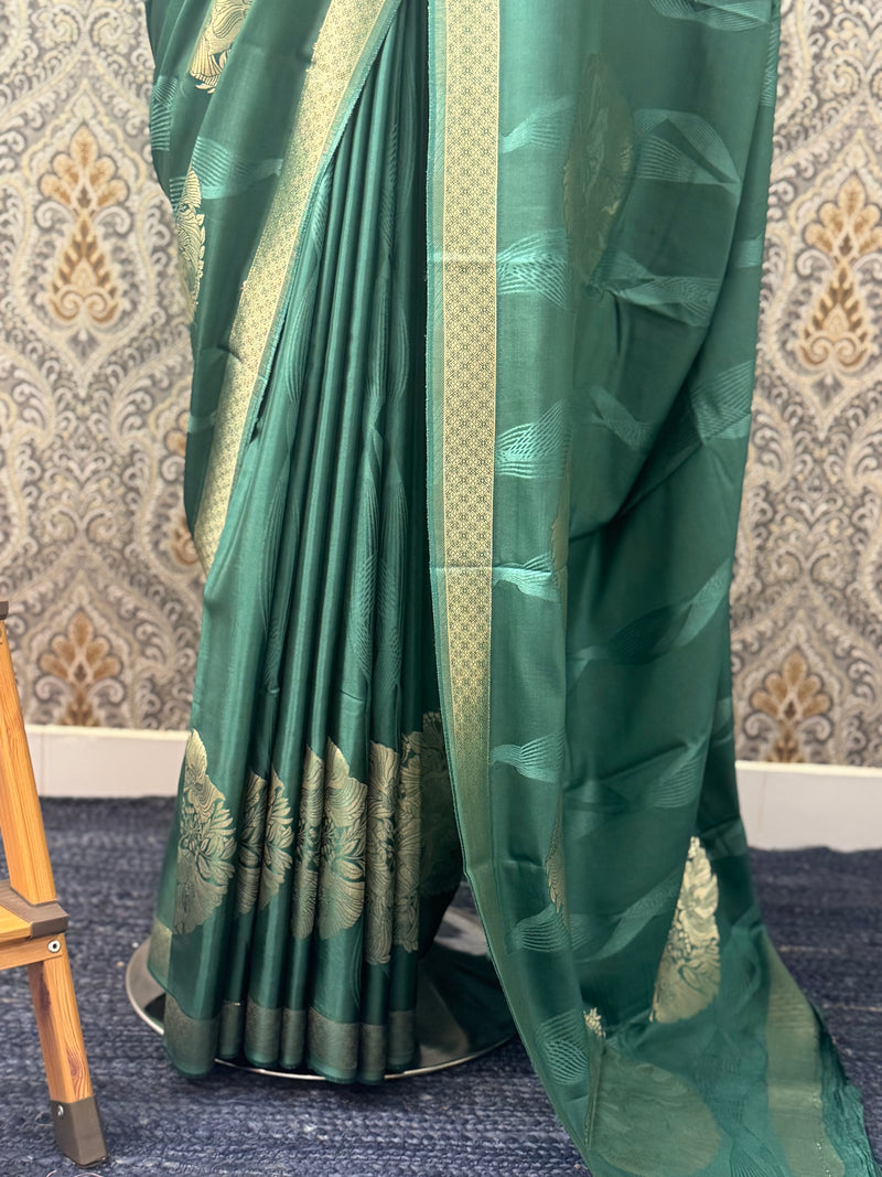Crepe tissue silk saree with blouse MA32321
