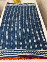 Pure mul cotton hand block printed saree SKSRMY