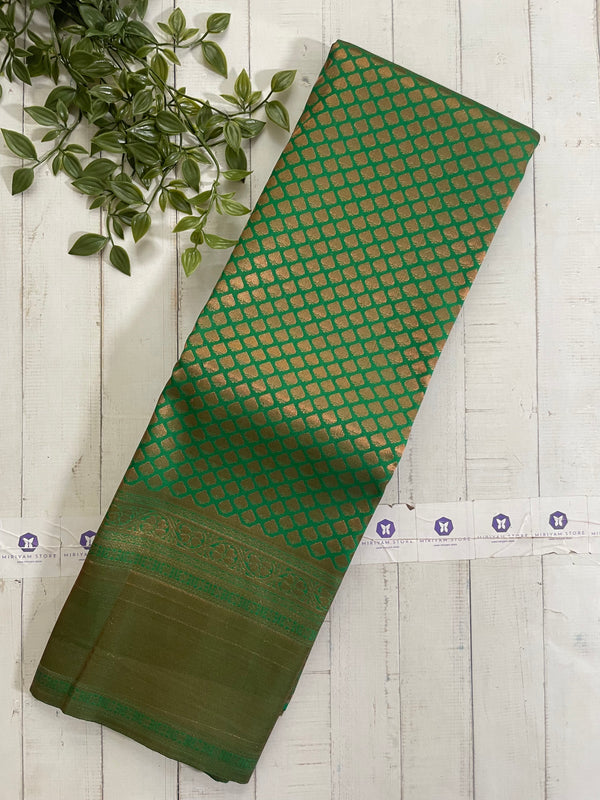 Semi Kanchipuram-Mangalya pattu Spring Green MMP602