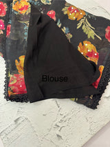 Chiffon Brasso saree with mirror work - MS7611 Black(2)