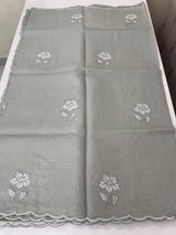 Soft kota silk saree with applique work MS15017- Grey