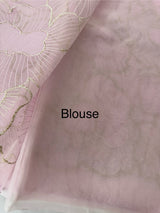 Viscose organza saree with thread work - MSH925 PastelPink