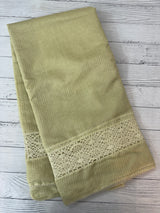 Kota saree with crochet work and lace border MCJ879 PastelLime
