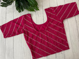 Stretchable Readymade blouse with sequence work- MSBL