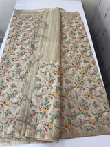 Tissue blended tussar Silk saree with embroidery MST114