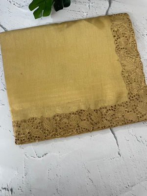 Cutwork Semi silk saree MTSS695