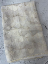 Semi organza saree with thread work - MSH910 Offwhite