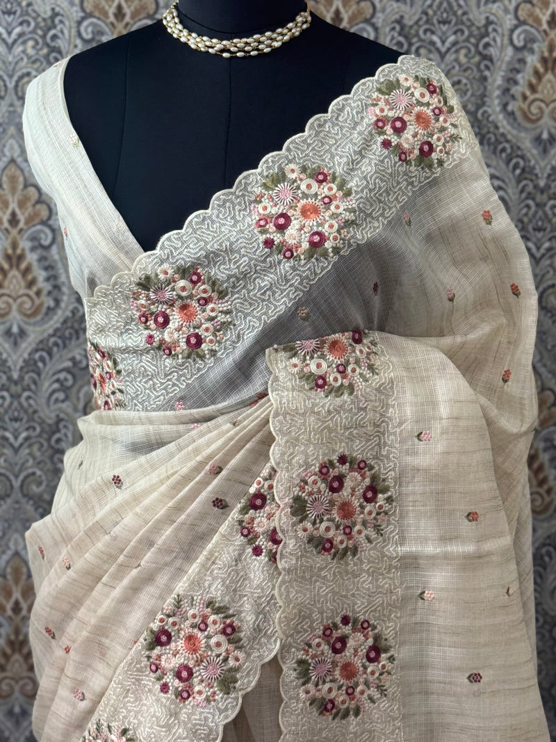 𝐏𝐑𝐄𝐁𝐎𝐎𝐊𝐈𝐍𝐆 - Soft kota silk saree with embroidery MSS678 (𝘿𝙞𝙨𝙥𝙖𝙩𝙘𝙝 𝙩𝙞𝙢𝙚 𝟏𝟎 𝙙𝙖𝙮𝙨)