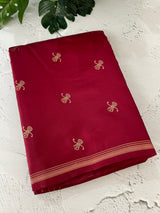 Soft Gachi silk saree with zari weaving MGH76 Maroon