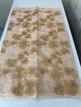 Jute linen saree with zari & thread work MSH204