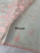 Viscose Organza saree with applique work-MSH194