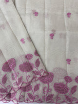 Tissue silk saree with applique work  MSH105