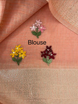 Soft Tissue linen Silk embriodery saree MS49876