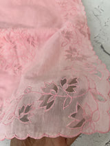 Mul chanderi saree with applique borders MSH112- PeachPink