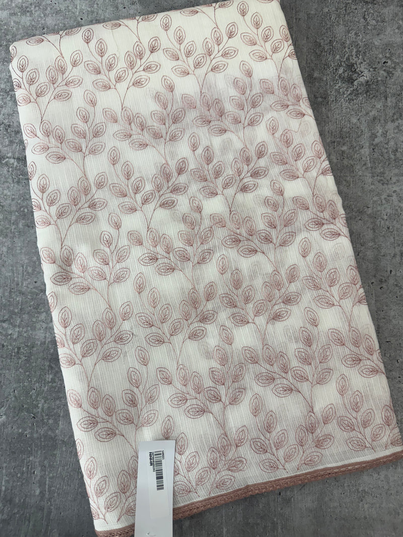 Kota cotton embriodery saree MS1490