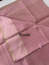 Semi silk saree with zari weaving  MSG6161 DustyPink