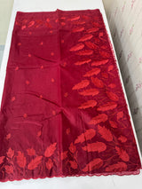 Semi Organza saree with thread work - MSH7654