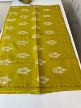 Soft kota silk saree with embriodery MS14809- YellowGreen