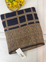 Semi banarasi Khaddi Georgette saree - MS1498 DarkBlue