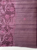 Blended tussar saree with cutwork - MSHK678