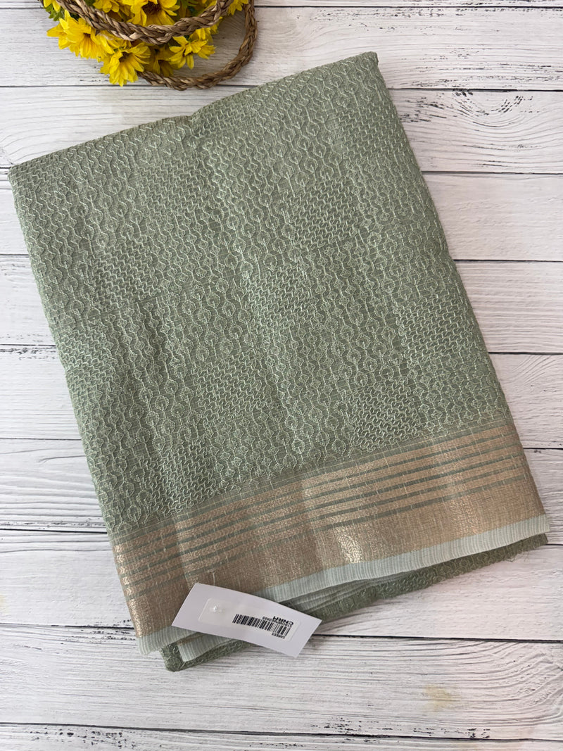 NetKota thread work saree MS2287- DuskyGreen
