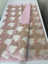 Jute Linen saree with zari & thread work MSH206 Pink