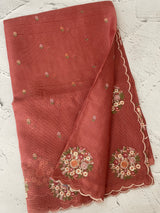 Kota checks saree with embroidery MS7645