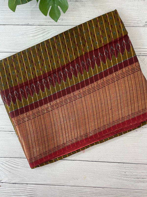 Semi silk saree with zari border MS99789
