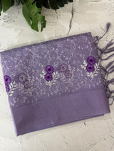 Tissue silk saree with embroidery MSH240