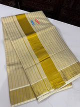 Kerala Golden tissue saree- lines