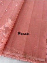 Moonga checks Applique work saree  MSM876