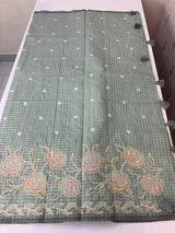 Applique and embroidery work 
 Kota Silk saree MSH118- DuksyBlueGreen