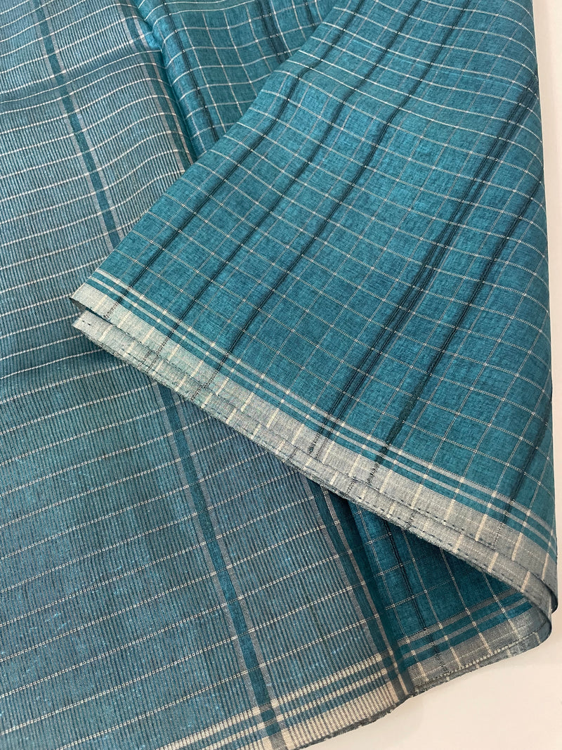 Semi silk saree in check pattern MSR699