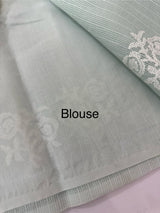 Kota moonga checks embriodery saree MS1494 PastelMint