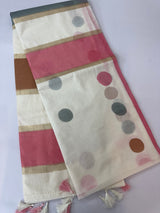 Semi chanderi saree with multi color polka dots- MSF334