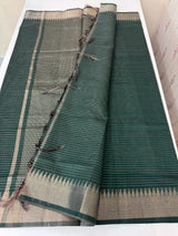 Semi silk sarees with temple border  MTS890