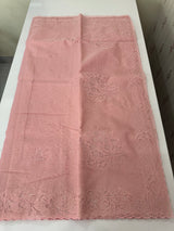 Moonga checks saree with Net Applique borders  MSH157 Pink