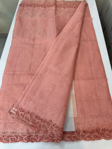 Soft Silky kota saree with cutwork borders  MSH132 (1) Peach