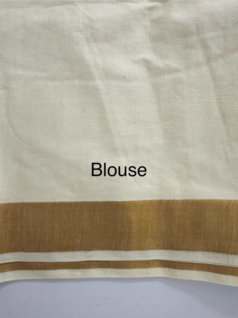 Kerala cotton saree with cutwork- MSK102