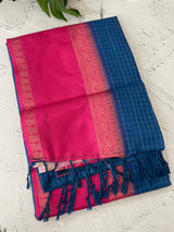 Semi silk saree with contrast borders MSS433