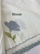 Kota silk cotton saree with applique work MS81789
