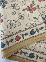 Muga silk saree with prints - MMB891