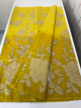 Double shade Semi organza saree with appliqué work - MSH949