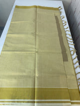 Kerala golden tissue saree - lines