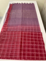 Semi Organza saree with checks - MSD634 (3)